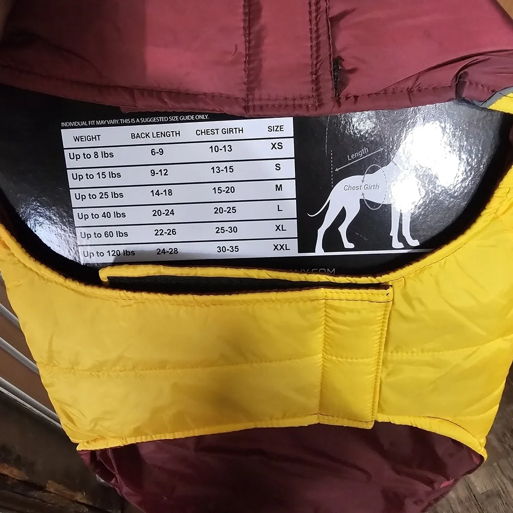 NFL Washington Commanders Dog Puffer Jacket Size Large NEW with Tags